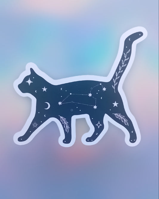 Spooky Orion Cat Vinyl Sticker