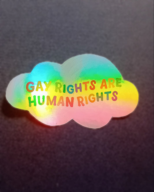 Holographic Rainbow Cloud Vinyl Sticker