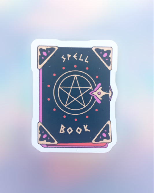 Spooky Spell Book Vinyl Sticker